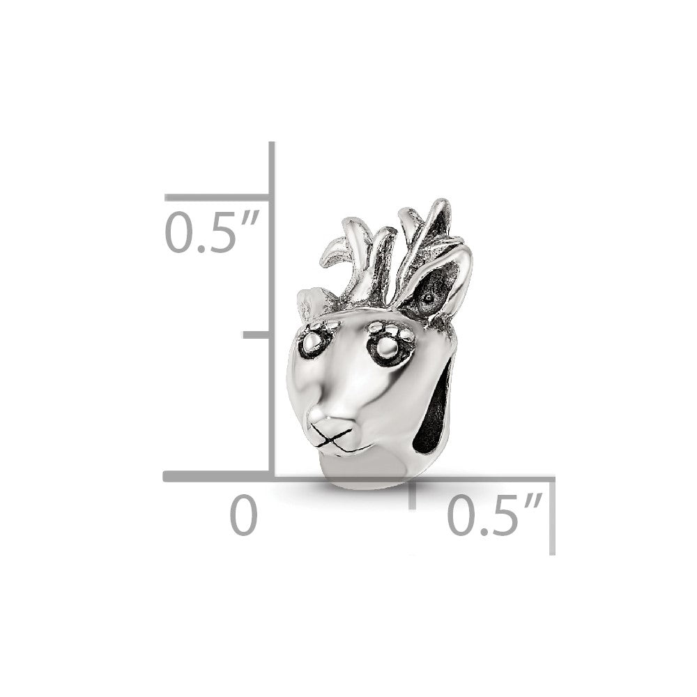 Sterling Silver Reflections Reindeer Bead