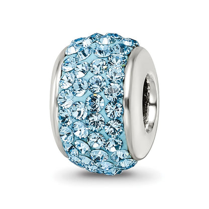 Sterling Silver Reflections Sky Blue Full Preciosa Crystal Bead