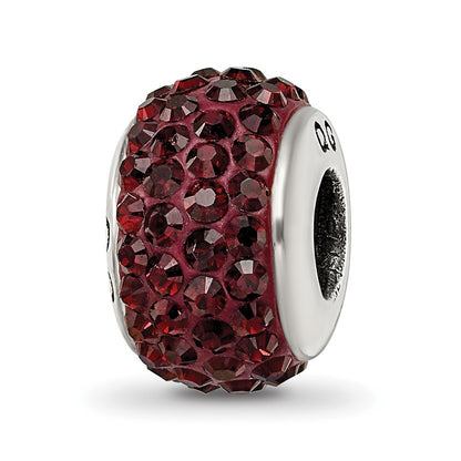 Sterling Silver Reflections Brown Full Preciosa Crystal Bead