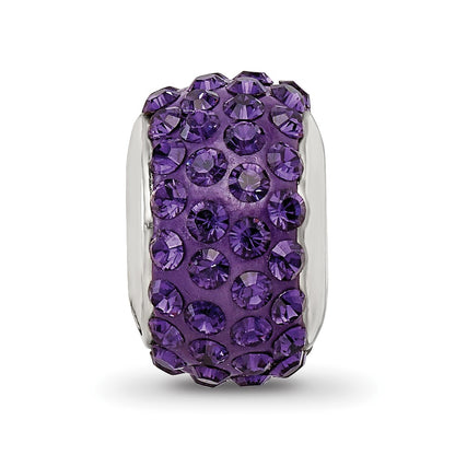 Sterling Silver Reflections Purple/Violet Full Preciosa Crystal Bead
