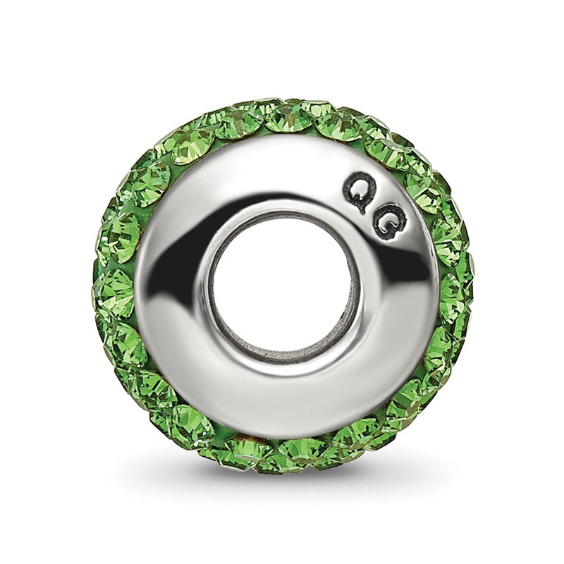 Sterling Silver Reflections Green Full Preciosa Crystal Bead