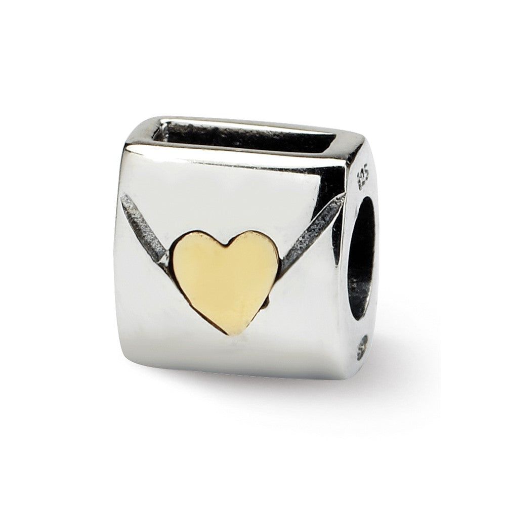 Ss/Gold Plated Sterling Silver & 14K Reflections Love Note Bead