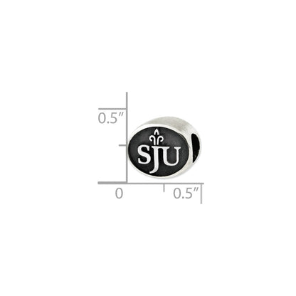 Sterling Silver Antiqued St. Josephs University Collegiate Bead