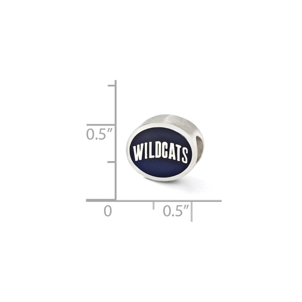Sterling Silver Enameled Villanova University Collegiate Bead