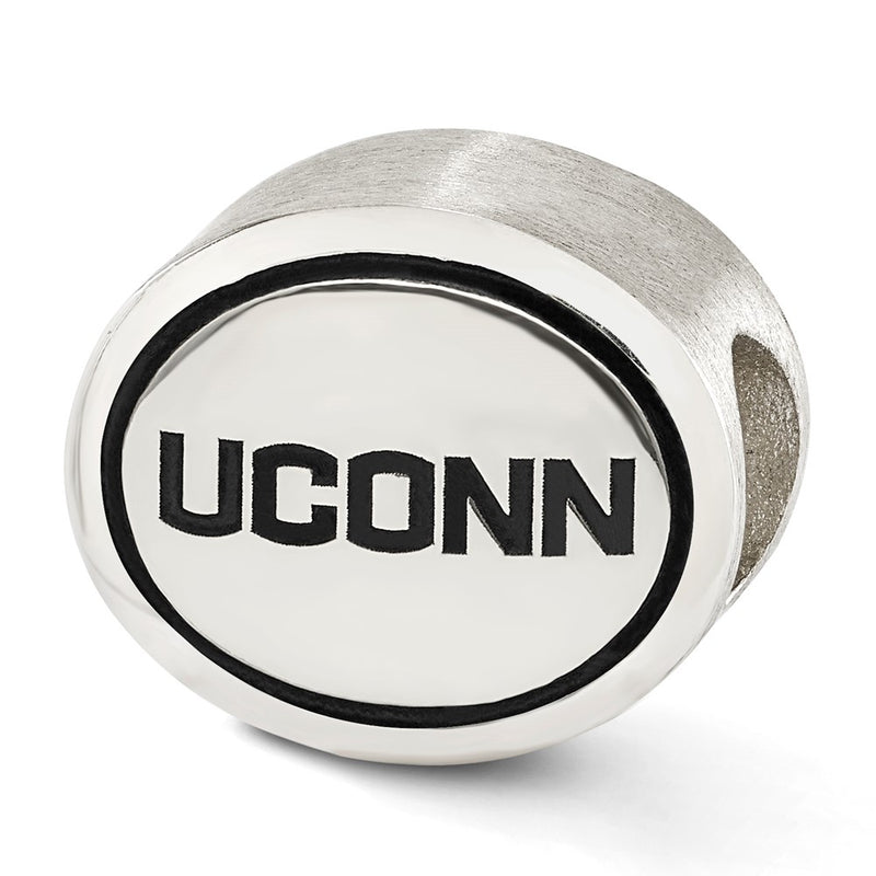 Sterling Silver Antiqued University Connecticut Collegiate Bead