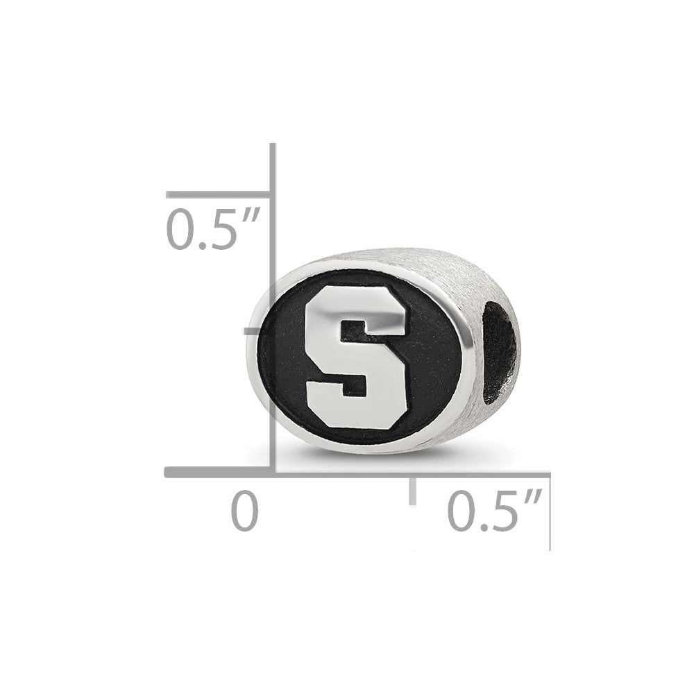 Sterling Silver Antiqued Syracuse University Collegiate Bead