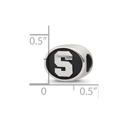 Sterling Silver Antiqued Syracuse University Collegiate Bead