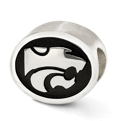 Sterling Silver Antiqued Kansas State University Collegiate Bead