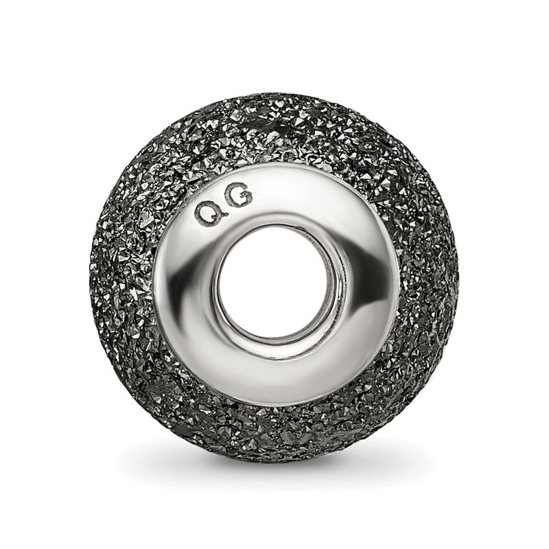 Sterling Silver Reflections Grey Laser Cut Bead