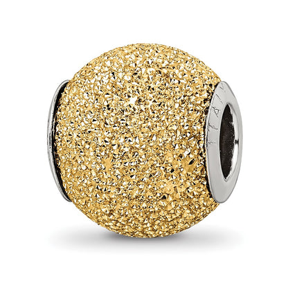 Sterling Silver Reflections Gold-Plated Laser Cut Bead