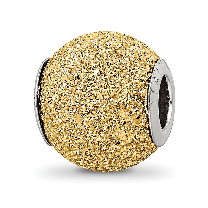 Sterling Silver Reflections Gold-Plated Laser Cut Bead