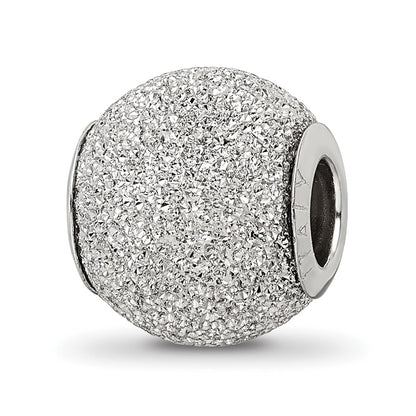 Sterling Silver Reflections Light Grey Laser Cut Bead
