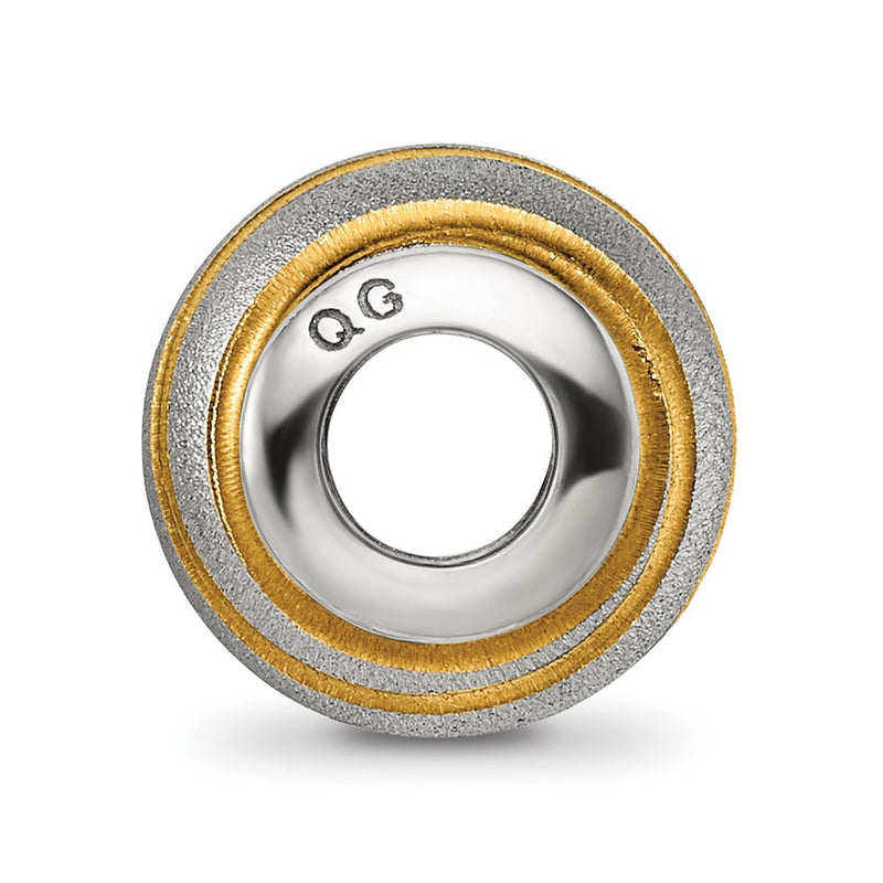 Sterling Silver Reflections Gold-Plated Laser Cut Bead