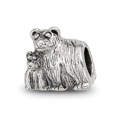 Sterling Silver Reflections Mama & Baby Bear Bead