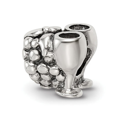 Sterling Silver Reflections Grapes & Glasses Bead