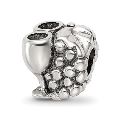 Sterling Silver Reflections Grapes & Glasses Bead