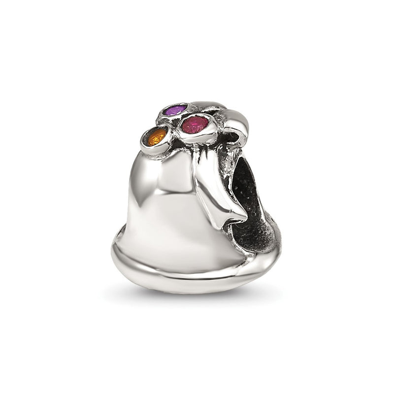 Sterling Silver Reflections Cz Bell Bead