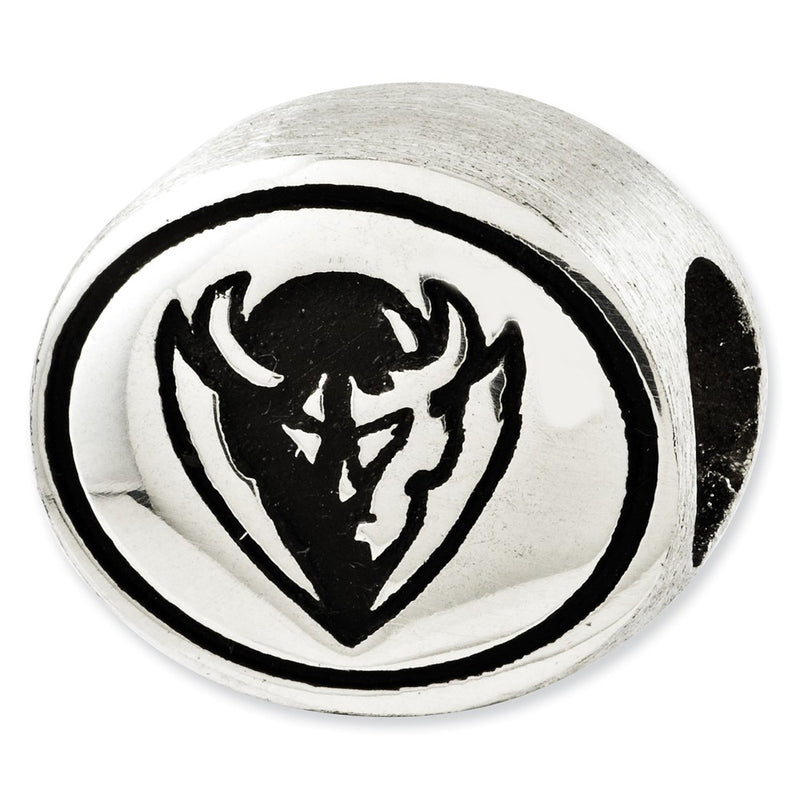 Sterling Silver Antiqued Depaul University Collegiate Bead