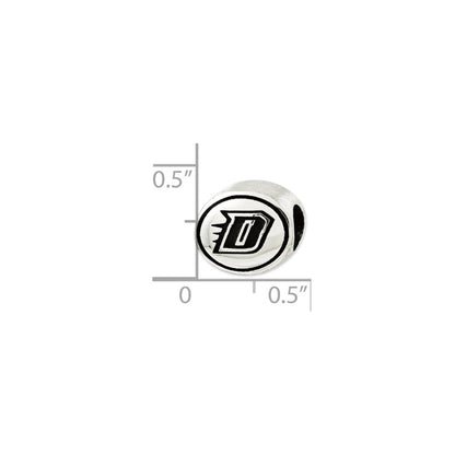 Sterling Silver Antiqued Depaul University Collegiate Bead