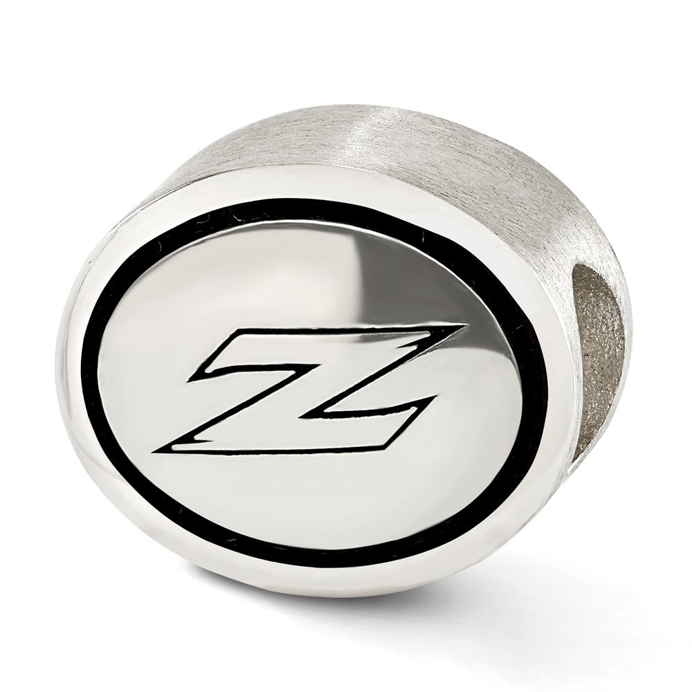 Sterling Silver Antiqued University Of Akron Collegiate Bead