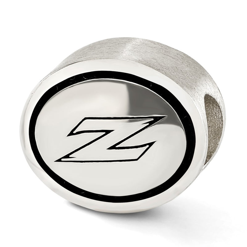 Sterling Silver Antiqued University Of Akron Collegiate Bead