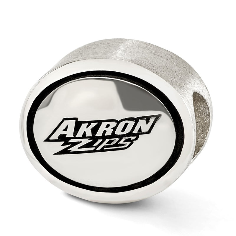 Sterling Silver Antiqued University Of Akron Collegiate Bead