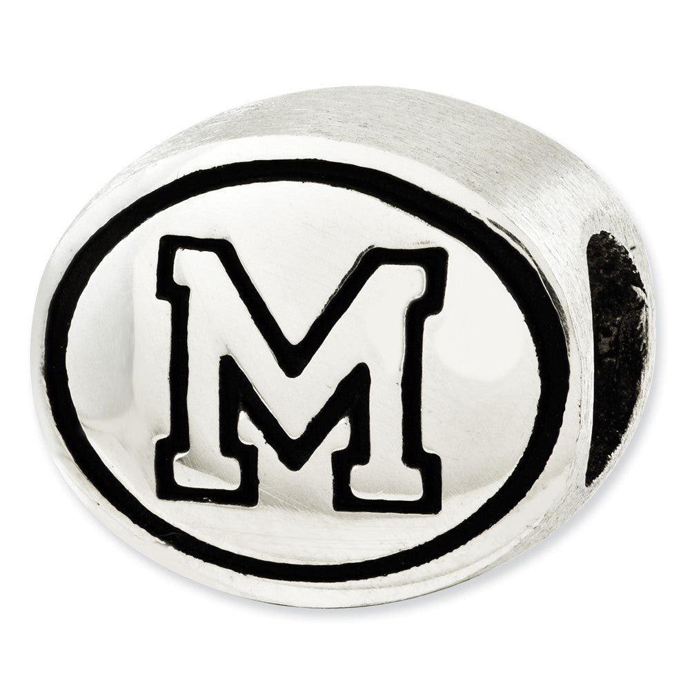 Sterling Silver Antiqued University Of Memphis Collegiate Bead