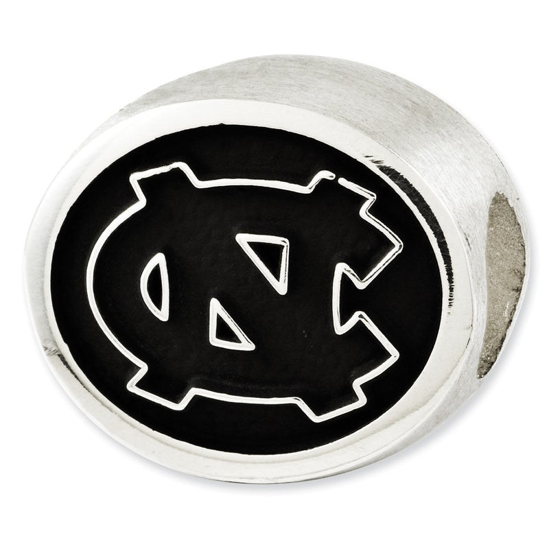 Sterling Silver Antiqued University Of North Carolina Collegiate Bead