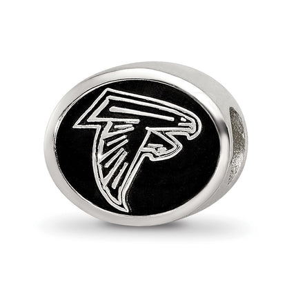Sterling Silver Enameled Logoart Atlanta Falcons Nfl Bead