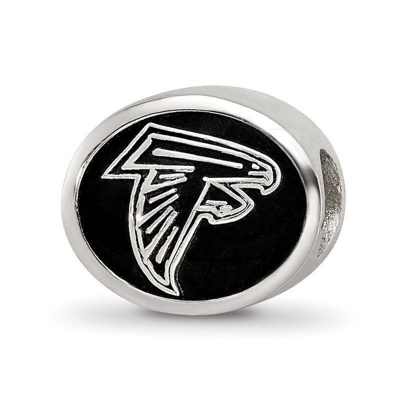 Sterling Silver Enameled Logoart Atlanta Falcons Nfl Bead