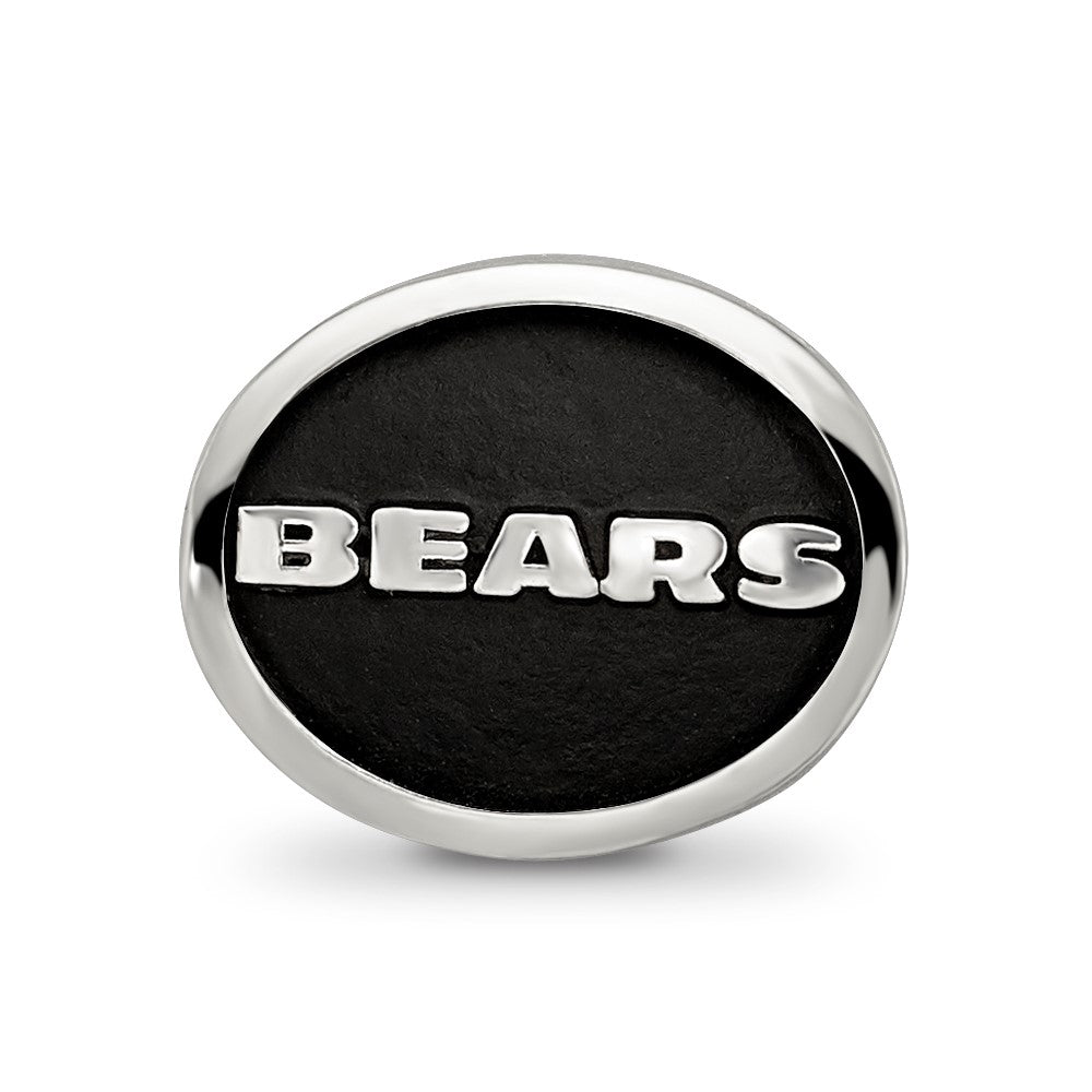 Sterling Silver Logoart Enameled Chicago Bears Nfl Bead