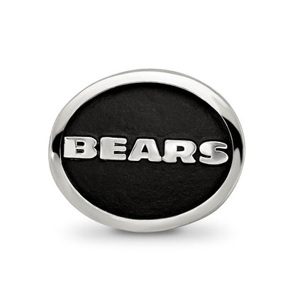 Sterling Silver Logoart Enameled Chicago Bears Nfl Bead