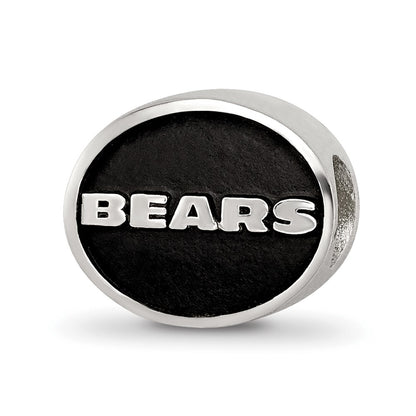 Sterling Silver Logoart Enameled Chicago Bears Nfl Bead
