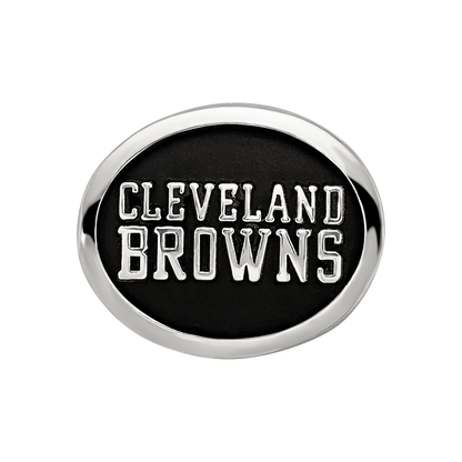 Sterling Silver Logoart Enameled Cleveland Browns Nfl Bead