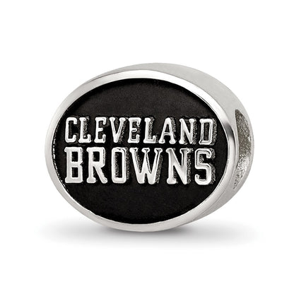 Sterling Silver Logoart Enameled Cleveland Browns Nfl Bead
