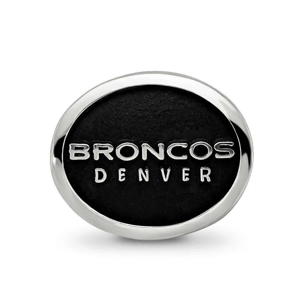 Sterling Silver Logoart Enameled Denver Broncos Nfl Bead
