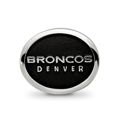 Sterling Silver Logoart Enameled Denver Broncos Nfl Bead