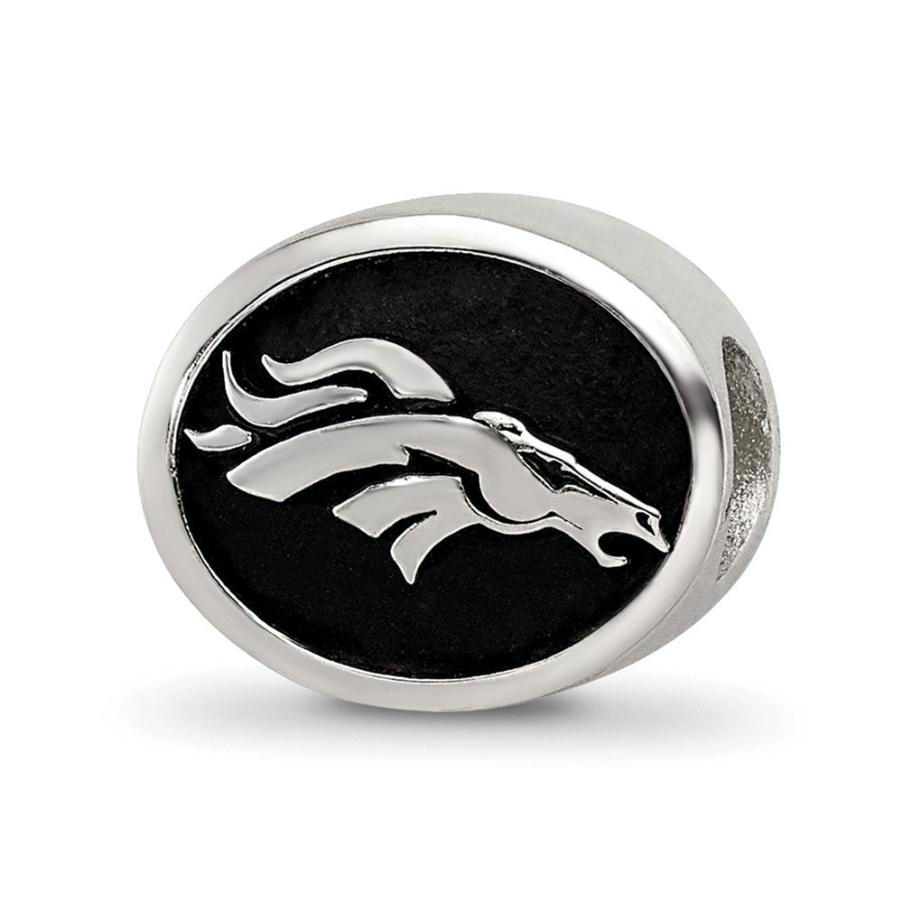 Sterling Silver Logoart Enameled Denver Broncos Nfl Bead