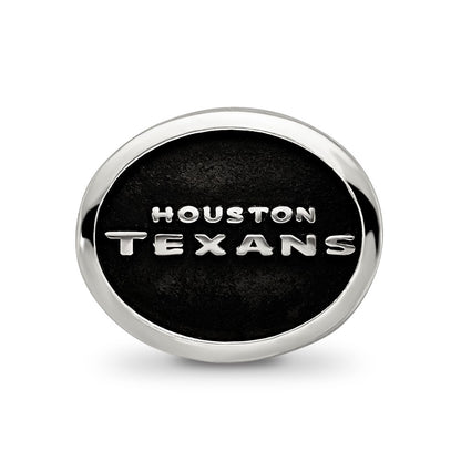 Sterling Silver Logoart Enameled Houston Texans Nfl Bead