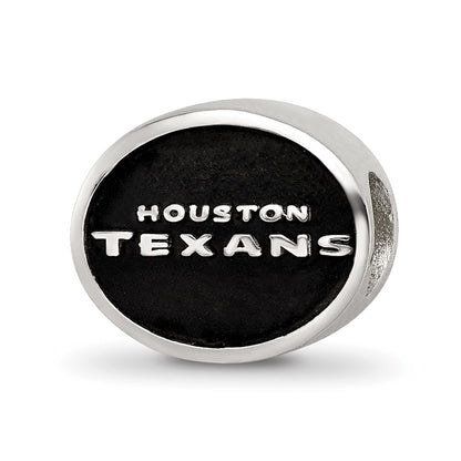 Sterling Silver Logoart Enameled Houston Texans Nfl Bead