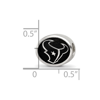 Sterling Silver Logoart Enameled Houston Texans Nfl Bead