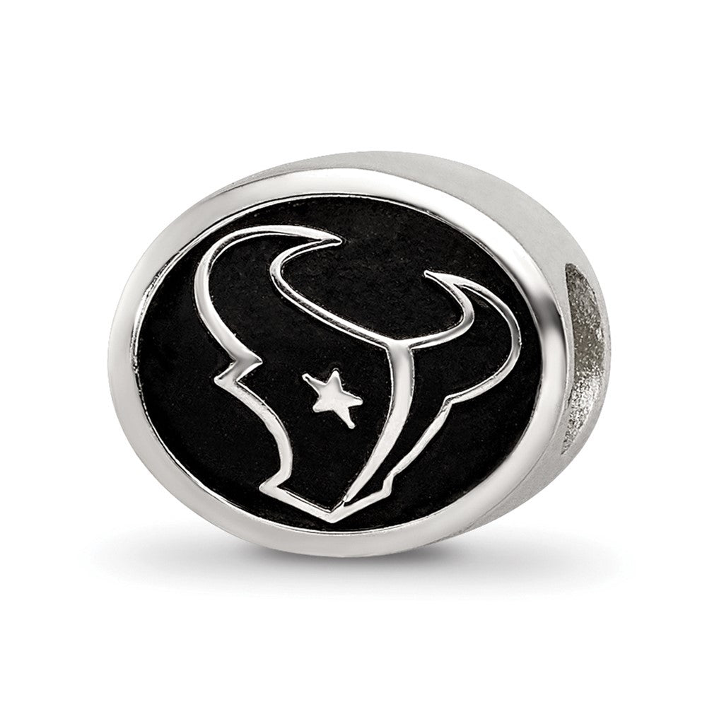 Sterling Silver Logoart Enameled Houston Texans Nfl Bead