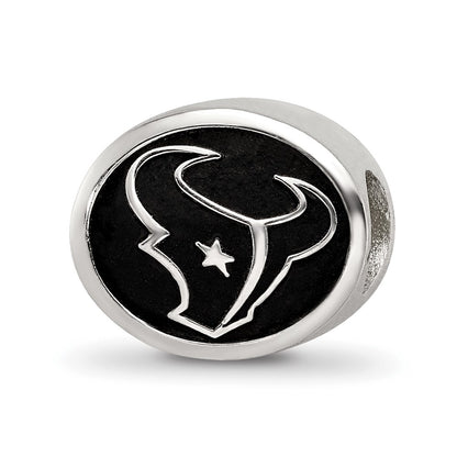 Sterling Silver Logoart Enameled Houston Texans Nfl Bead