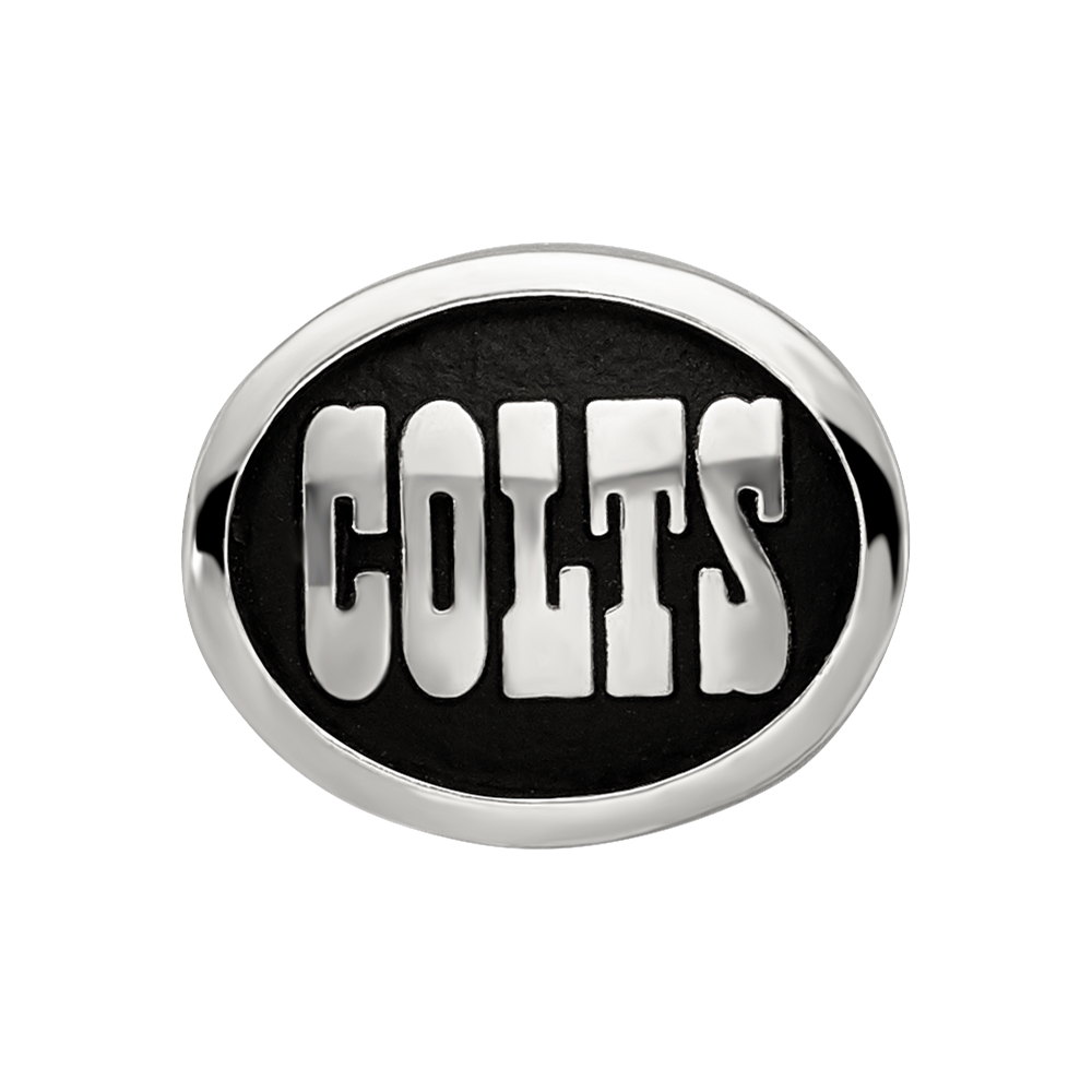 Sterling Silver Logoart Enameled Indianapolis Colts Nfl Bead