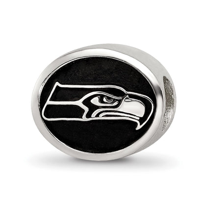 Sterling Silver Logoart Enameled Seattle Seahawks Nfl Bead