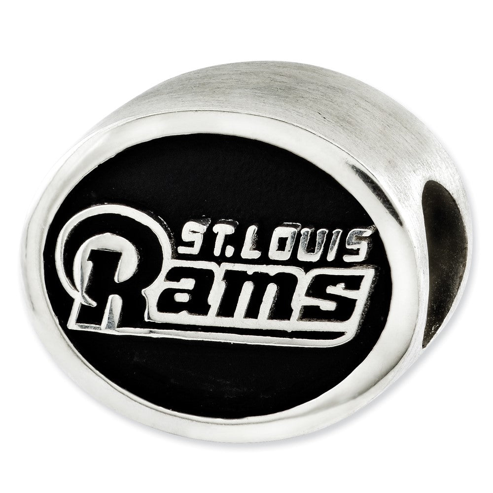 Sterling Silver Enameled St. Louis Rams Nfl Bead