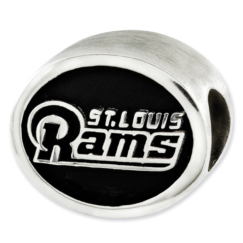 Sterling Silver Enameled St. Louis Rams Nfl Bead