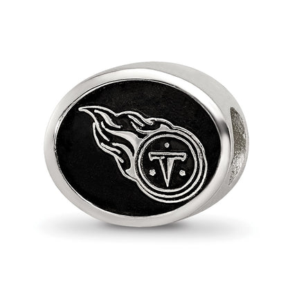 Sterling Silver Logoart Enameled Tennessee Titans Nfl Bead