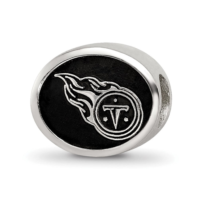 Sterling Silver Logoart Enameled Tennessee Titans Nfl Bead