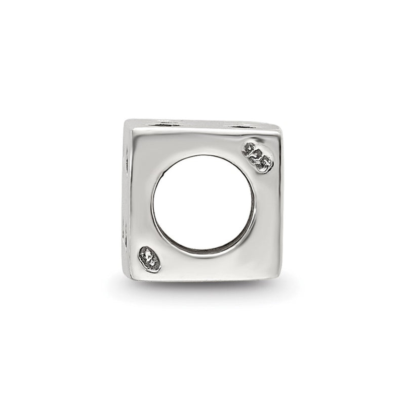 Sterling Silver Antique Reflections Dice Bead